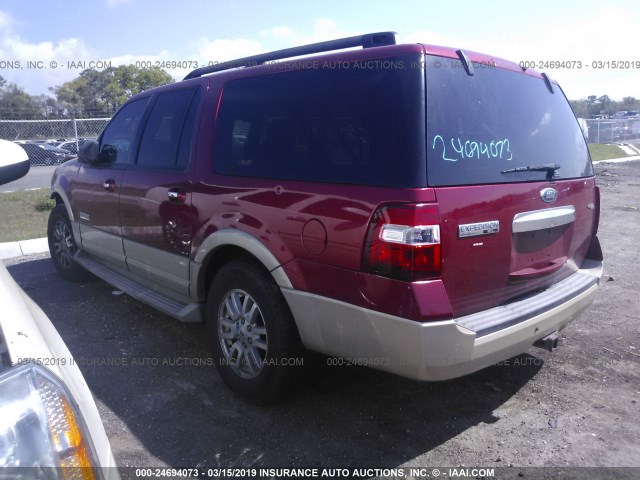 1FMFK18518LA73815 - 2008 FORD EXPEDITION EL EDDIE BAUER MAROON photo 3