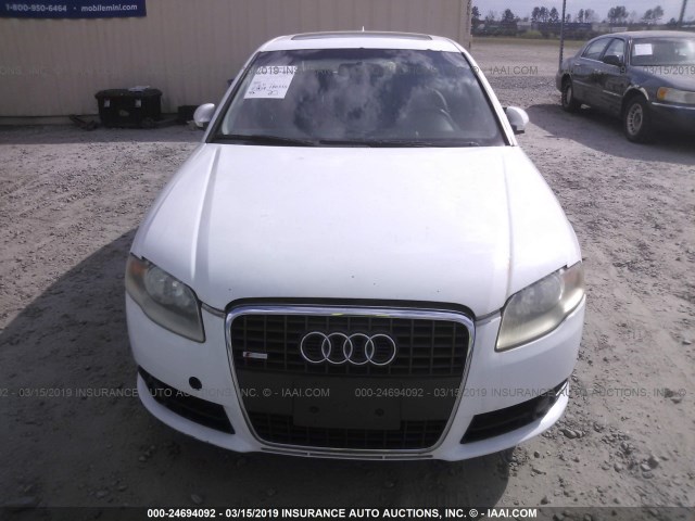 WAUAF78E08A065929 - 2008 AUDI A4 2.0T WHITE photo 6