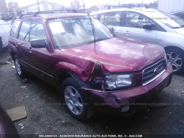 JF1SG65684H719045 - 2004 SUBARU FORESTER 2.5XS RED photo 1