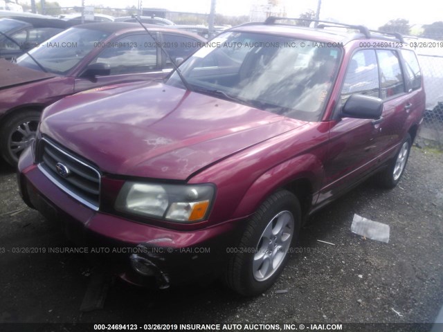 JF1SG65684H719045 - 2004 SUBARU FORESTER 2.5XS RED photo 2