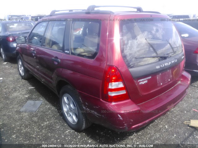 JF1SG65684H719045 - 2004 SUBARU FORESTER 2.5XS RED photo 3
