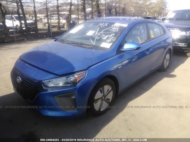 KMHC65LC1HU030655 - 2017 HYUNDAI IONIQ BLUE BLUE photo 2