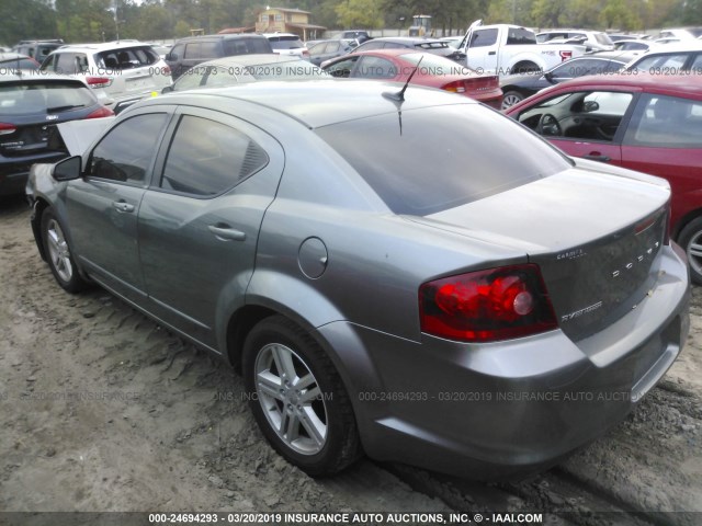 1C3CDZCB5CN157439 - 2012 DODGE AVENGER SXT GRAY photo 3