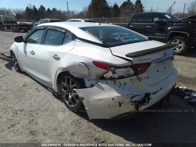 1N4AA6AP6HC376475 - 2017 NISSAN MAXIMA 3.5S/SV/SL/SR/PLAT WHITE photo 3