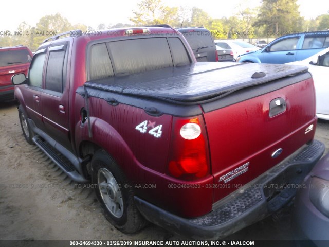 1FMDU77K24UA61561 - 2004 FORD EXPLORER SPORT TR  RED photo 3