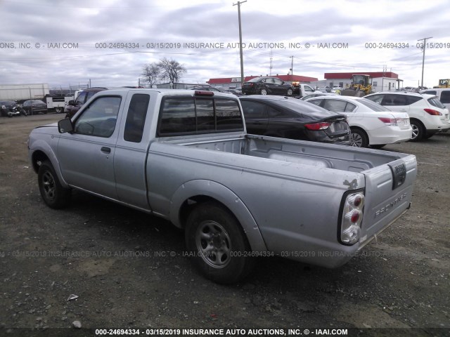 1N6DD26S31C381821 - 2001 NISSAN FRONTIER KING CAB XE SILVER photo 3