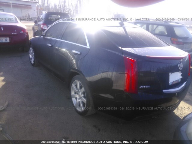 1G6AA5RA2E0101335 - 2014 CADILLAC ATS BLACK photo 3