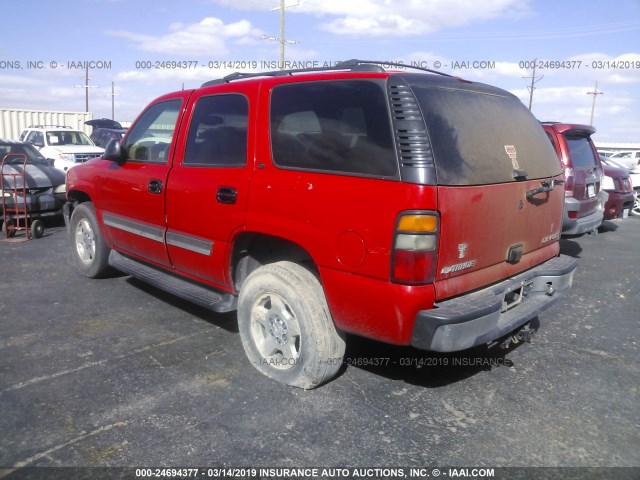 1GNEC13Z05R253813 - 2005 CHEVROLET TAHOE C1500 RED photo 3