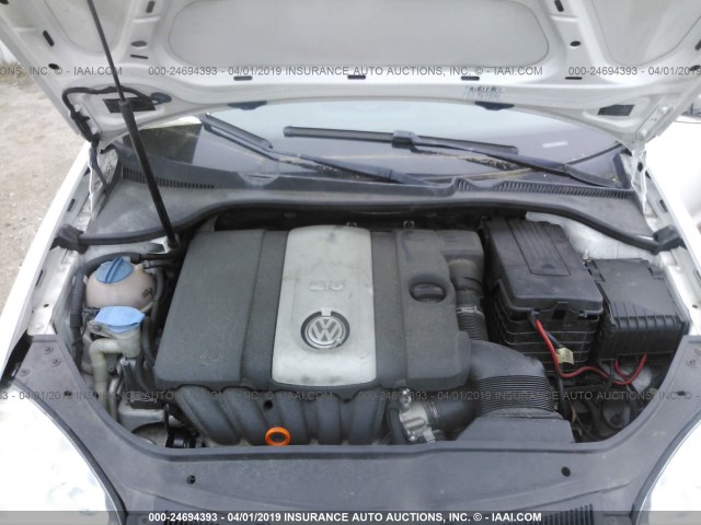 3VWRM71K19M066391 - 2009 VOLKSWAGEN JETTA SE/SEL WHITE photo 10