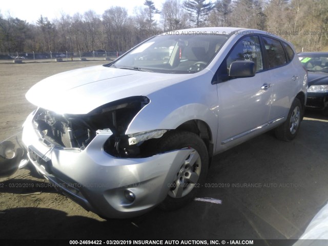 JN8AS5MV6DW630548 - 2013 NISSAN ROGUE S/SV SILVER photo 2