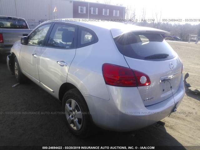 JN8AS5MV6DW630548 - 2013 NISSAN ROGUE S/SV SILVER photo 3