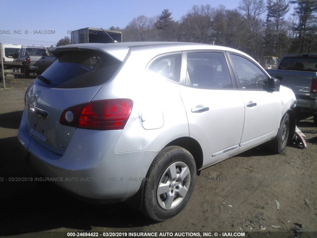 JN8AS5MV6DW630548 - 2013 NISSAN ROGUE S/SV SILVER photo 4