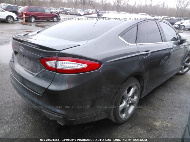 3FA6P0G70GR156743 - 2016 FORD FUSION S GRAY photo 4