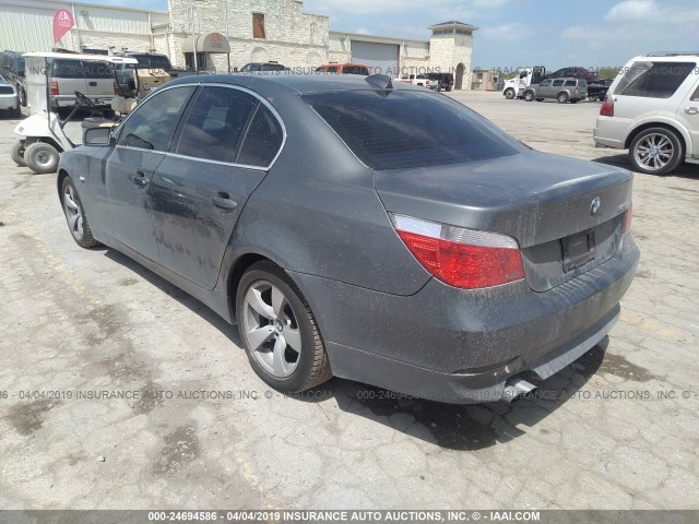 WBANE53586CK90049 - 2006 BMW 525 I GRAY photo 3