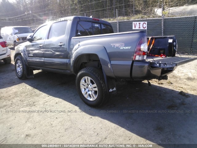 3TMLU4EN9CM090098 - 2012 TOYOTA TACOMA DOUBLE CAB 灰色 照片 3
