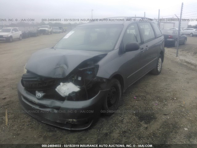 5TDZA23C35S299221 - 2005 TOYOTA SIENNA CE/LE GRAY photo 2