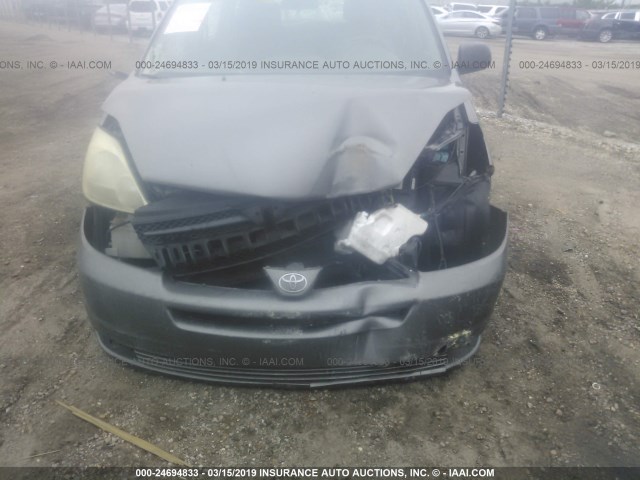 5TDZA23C35S299221 - 2005 TOYOTA SIENNA CE/LE GRAY photo 6