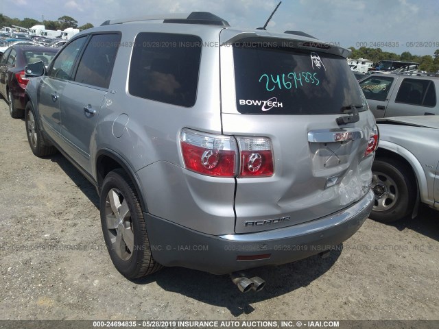 1GKKVRED8BJ147968 - 2011 GMC ACADIA SLT-1 SILVER photo 3