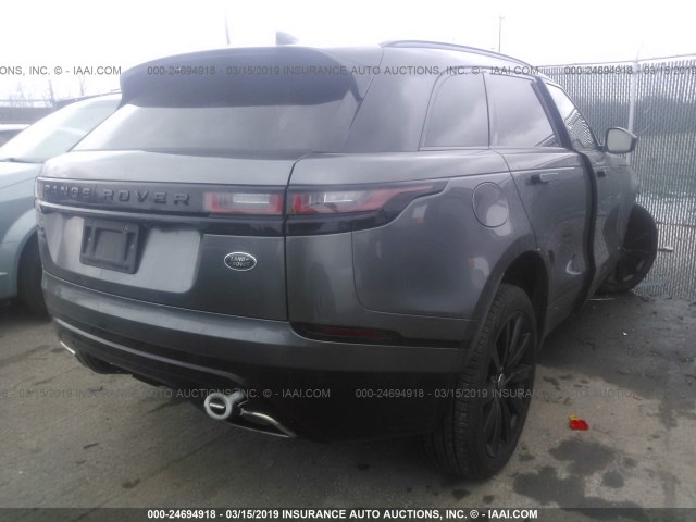 SALYM2RV0JA748737 - 2018 LAND ROVER RANGE ROVER VELAR R-DYNAMIC HSE/FIRST ED GRAY photo 4