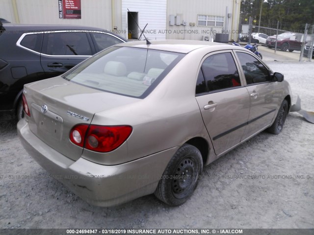 2T1BR32E85C347324 - 2005 TOYOTA COROLLA CE/LE/S GOLD photo 4