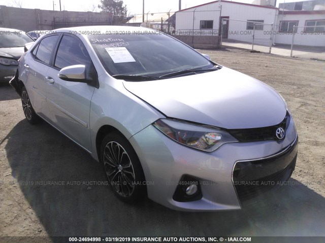 5YFBURHE4EP162518 - 2014 TOYOTA COROLLA L/LE/LE PLS/PRM/S/S PLS SILVER photo 1