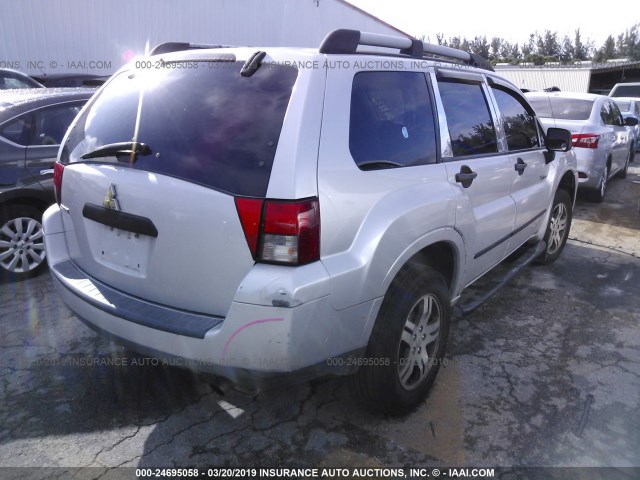 4A4MM21SX6E048823 - 2006 MITSUBISHI ENDEAVOR LS SILVER photo 4