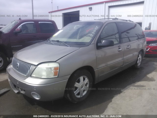 2MRDA20234BJ17374 - 2004 MERCURY MONTEREY TAN photo 2