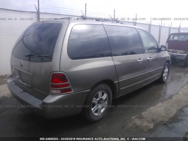 2MRDA20234BJ17374 - 2004 MERCURY MONTEREY TAN photo 4