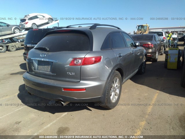 JNRAS08W68X208121 - 2008 INFINITI FX35 GRAY photo 4