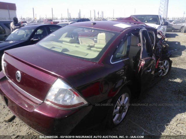 1MEHM42W88G623318 - 2008 MERCURY SABLE PREMIER MAROON photo 4