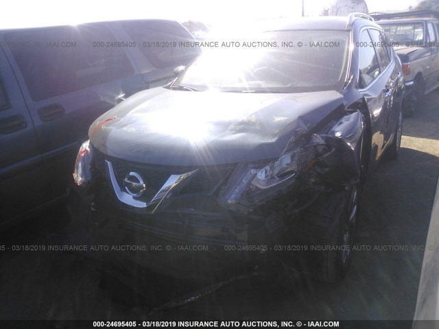 5N1AT2MV4FC892656 - 2015 NISSAN ROGUE S/SL/SV BLUE photo 2