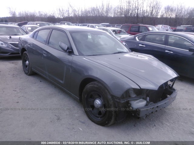 2C3CDXAG7CH295611 - 2012 DODGE CHARGER POLICE GRAY photo 1