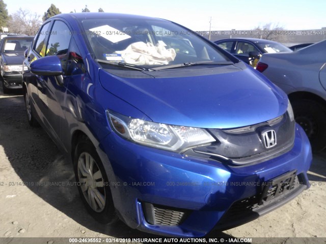 3HGGK5H54HM713869 - 2017 HONDA FIT LX BLUE photo 1