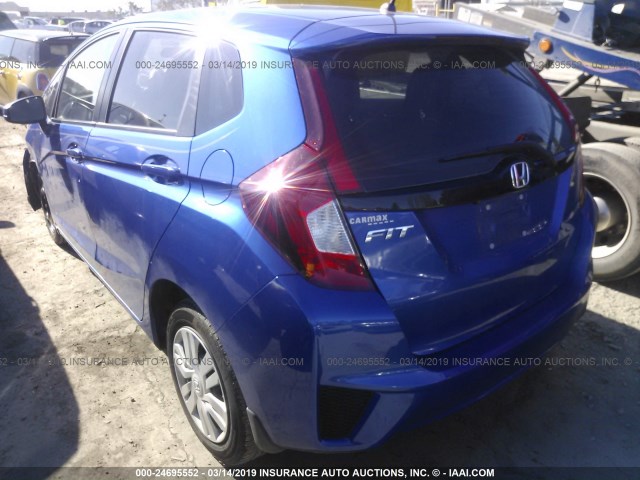 3HGGK5H54HM713869 - 2017 HONDA FIT LX BLUE photo 3