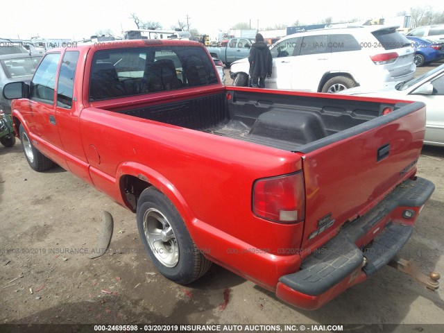 1GCCS19W1Y8297636 - 2000 CHEVROLET S TRUCK S10 RED photo 3