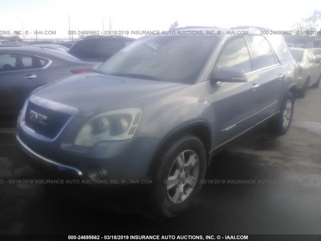 1GKER33758J178812 - 2008 GMC ACADIA SLT-2 BLUE photo 2