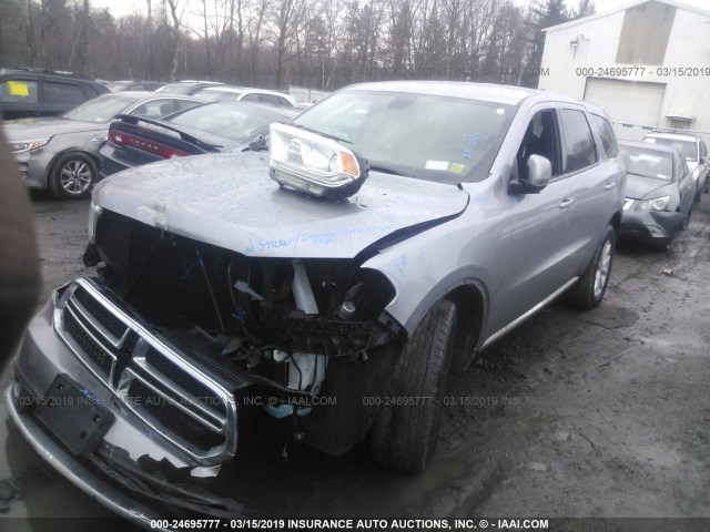 1C4RDJAG1EC279073 - 2014 DODGE DURANGO SXT GRAY photo 2