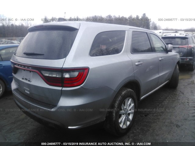 1C4RDJAG1EC279073 - 2014 DODGE DURANGO SXT GRAY photo 4