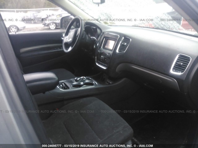 1C4RDJAG1EC279073 - 2014 DODGE DURANGO SXT GRAY photo 5