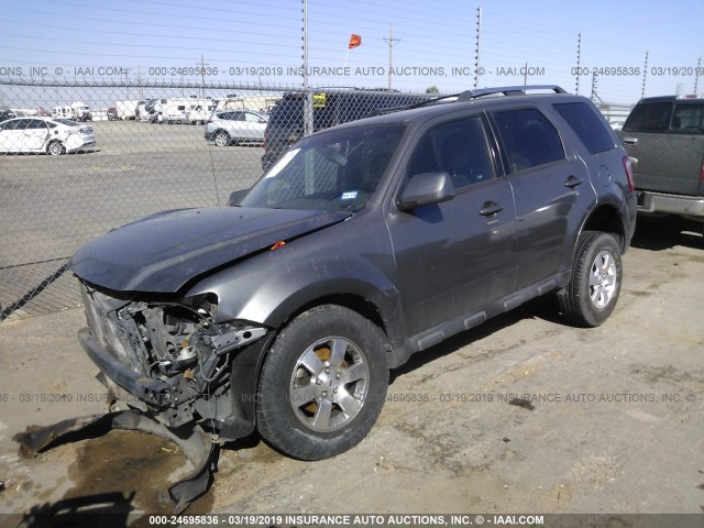 1FMCU0EGXBKC04282 - 2011 FORD ESCAPE LIMITED GRAY photo 2