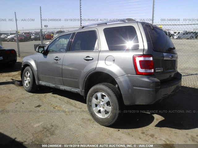 1FMCU0EGXBKC04282 - 2011 FORD ESCAPE LIMITED GRAY photo 3