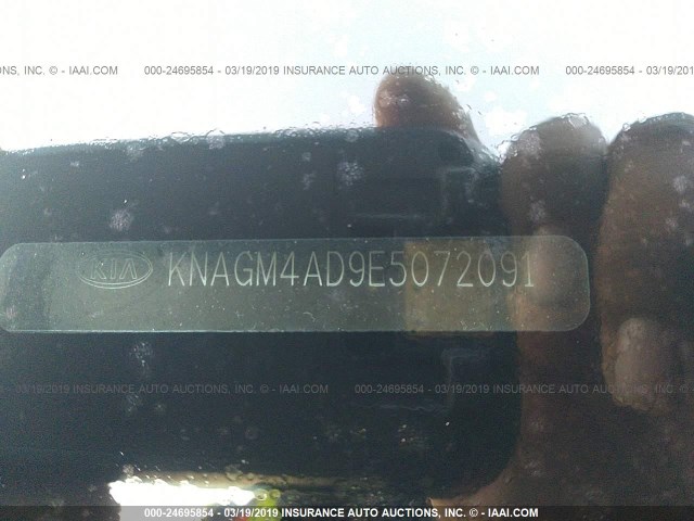 KNAGM4AD9E5072091 - 2014 KIA OPTIMA HYBRID BLACK photo 9