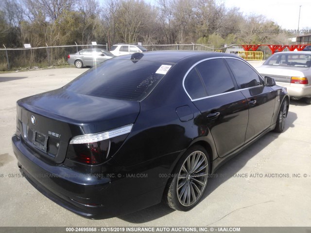WBANU5C53AC441617 - 2010 BMW 528 I 黑色 照片 4