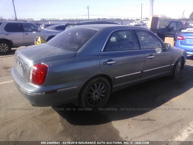 KMHFU45E74A332362 - 2004 HYUNDAI XG 350 BLUE photo 4