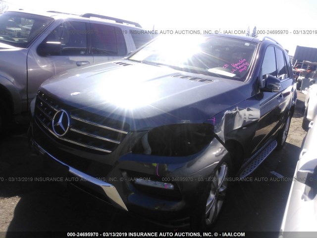 4JGDA5HB4DA222960 - 2013 MERCEDES-BENZ ML 350 4MATIC GRAY photo 2