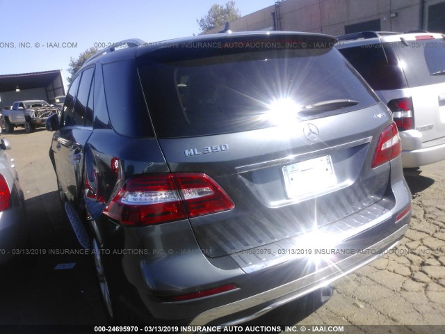 4JGDA5HB4DA222960 - 2013 MERCEDES-BENZ ML 350 4MATIC GRAY photo 3