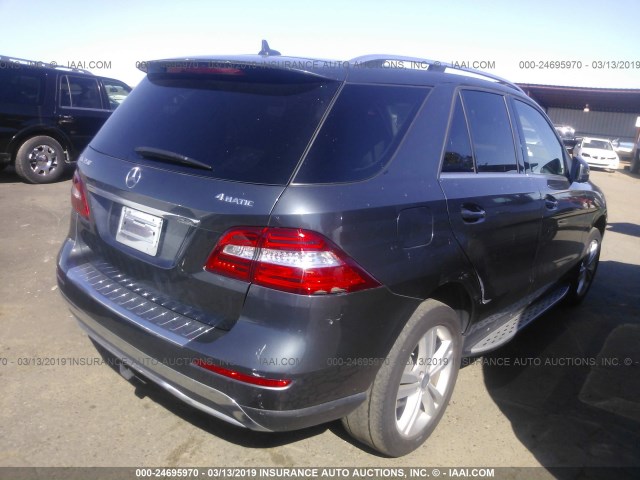 4JGDA5HB4DA222960 - 2013 MERCEDES-BENZ ML 350 4MATIC GRAY photo 4