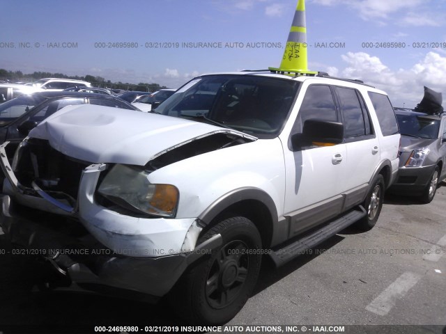 1FMPU17L73LB62859 - 2003 FORD EXPEDITION EDDIE BAUER WHITE photo 2