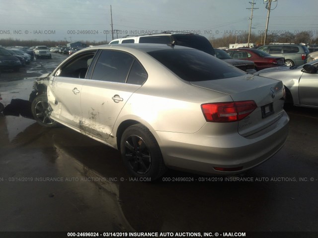 3VWLA7AJ7FM245830 - 2015 VOLKSWAGEN JETTA TDI SILVER photo 3