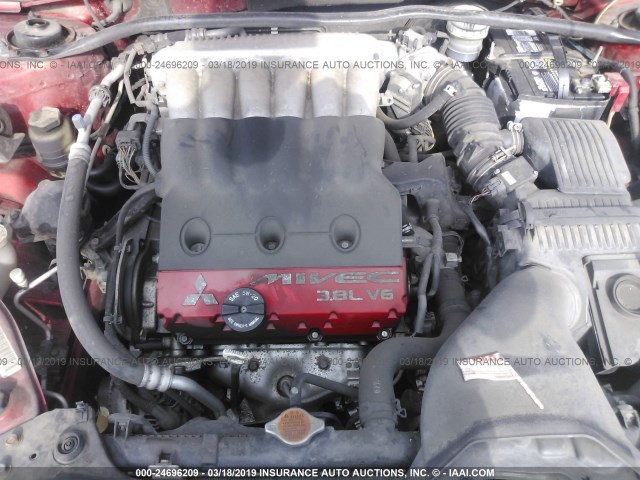 4A3AB76T98E023393 - 2008 MITSUBISHI GALANT RALLIART RED photo 10